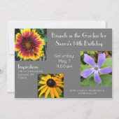 ガーデンブランチパーティー誕生日招待状 招待状 (正面)