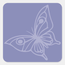 ガーデンブルーの蝶 スクエアシール