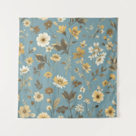 ガーデンブルー開花 タペストリー