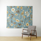 ガーデンブルー開花 タペストリー (インサイチュ(横))