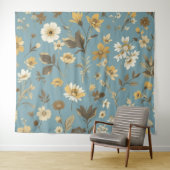 ガーデンブルー開花 タペストリー (インサイチュ(横))