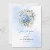 ガーデンブルー ハイドランジア ユーカリ 感謝カード (正面)