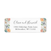 ガーデンブロッサムバラ牡丹フローラ差出人住所 ラベル (正面)