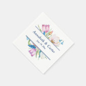 ガーデンブーケ結婚披露宴 スタンダードカクテルナプキン (角)