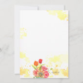 ガーデンブーツと花の招待状 招待状 (裏面)