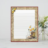 ガーデンブートヴィンテージ辞書ページ文房具 (スタンド正面)