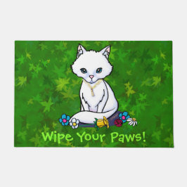 ガーデンヘルパーかわいい猫マット ドアマット