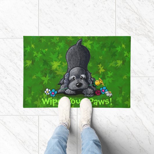 ガーデンヘルパーコッカースパニエル犬Doormat ドアマット (室内)