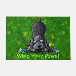 ガーデンヘルパーコッカースパニエル犬Doormat ドアマット