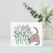 ガーデンヘルパー(犬のデイジー)葉書 シーズンポストカード (スタンド正面)