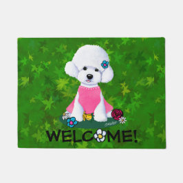 ガーデンヘルパーBichon Doormat ドアマット