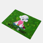 ガーデンヘルパーBichon Doormat ドアマット (アングル)