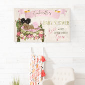 ガーデンベイビーシャワーガールスリーピングベッドのバラ 横断幕 (インサイチュ)