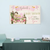 ガーデンベイビーシャワーガールスリーピングベッドのバラ 横断幕 (トレードショー)