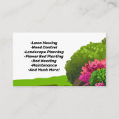 ガーデンベッドランドスケープデザインランドスキャッパー契約者 名刺 (裏面)