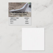 ガーデンベッド建築壁建物土支持具 スクエア名刺 (正面/裏面)