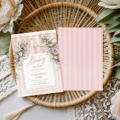 ガーデンベビーイン開花ガールベビーシャワー招待状 招待状