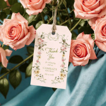 ガーデンベビーイン開花ベビーシャワーありがとうラベル