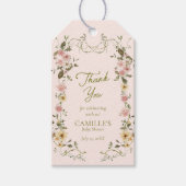 ガーデンベビーイン開花ベビーシャワーありがとうラベル ギフトタグ (正面)