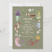 ガーデンベビーシャワーサンキューカード サンキューカード (正面)