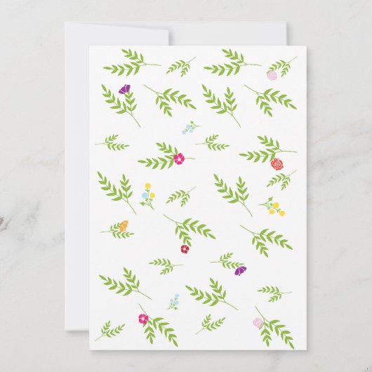 ガーデンベビーシャワー招待状|双子 招待状 (裏面)