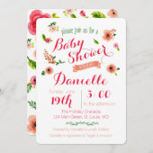 ガーデンベビーシャワー招待状 招待状 (正面/裏面)