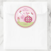 ガーデンベビー/カタツムリ女の子シール/カップケーキトッパー ラウンドシール (バッグ)