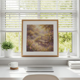 ガーデンベンチ ウォールアート