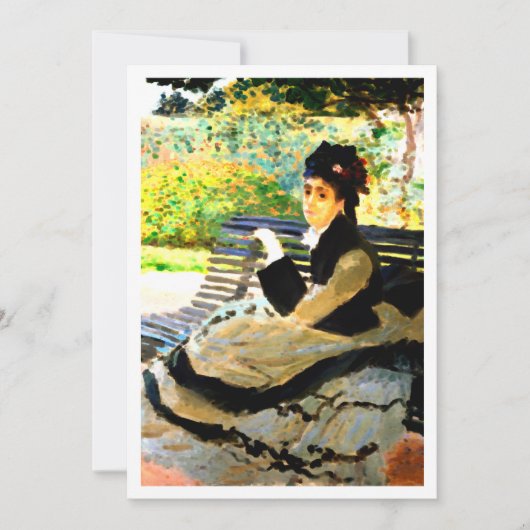 ガーデンベ絵画ンチの有名なカミーユ・モネ 招待状 (正面)