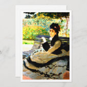 ガーデンベ絵画ンチの有名なカミーユ・モネ 招待状 (正面/裏面)