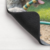 ガーデンホース付き犬スプレー水 マウスパッド (コーナー)