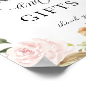 ガーデンボタニカルパステルフローラカードギフトサイン ポスター (角)