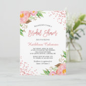 ガーデンボタニカルフローラ水玉模様ブライダルシャワー 招待状 (スタンド正面)