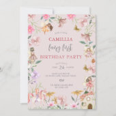 ガーデンボホエンチャントフェアリーファースト誕生日 招待状 (正面)