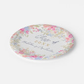 ガーデンボホパステルワイルドフラワー卒業 ペーパープレート (アングル)