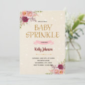 ガーデンボホーフラワーベビースプリンクル招待 招待状 (スタンド正面)