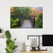 ガーデンポスタ日本のーの木橋 ポスター (ホームオフィス)