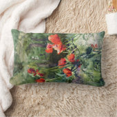 ガーデンポピー(Mildred Anne Butler) ランバークッション (ブランケット)