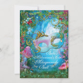 ガーデンマスカレードバースデーパーティ招待状 招待状 (正面)