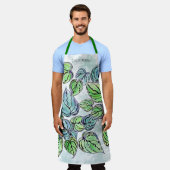 ガーデンママグ葉リーンエプロン エプロン (着用した状態)