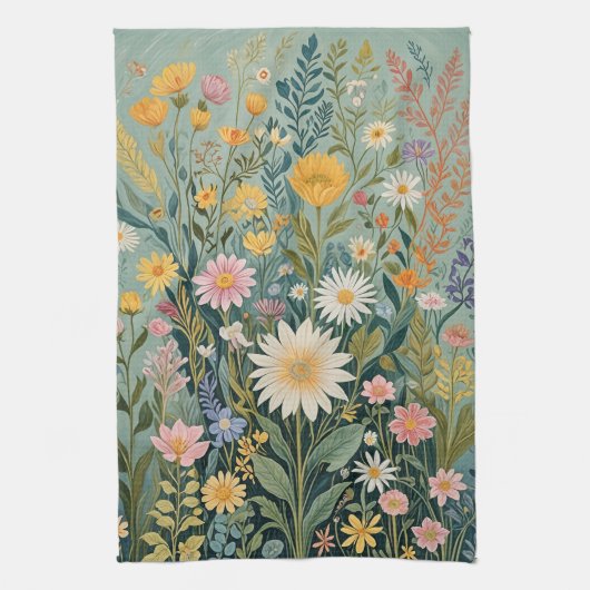 ガーデンメドレー キッチンタオル (縦)
