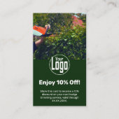 ガーデンメンテナンスサービス　10％オフをお楽しみください！ 割引カード (正面)