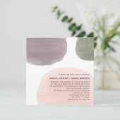 ガーデンモダンウォーターカラー結婚式招待状 招待状 (スタンド正面)