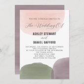 ガーデンモダンウォーターカラー結婚式招待状 招待状 (正面/裏面)