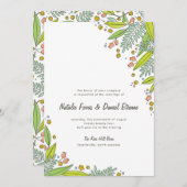 ガーデンモダンシンプル結婚式招待状 招待状 (正面/裏面)