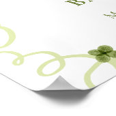 ガーデンモダンスイートピーベイビーシャワーウェルカム ポスター (角)