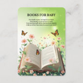 ガーデンモダンストーリーブックフローラベビーシャワー エンクロージャーカード (正面)