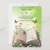 ガーデンモダンストーリーブックフローラベビーシャワー 招待状 (正面)