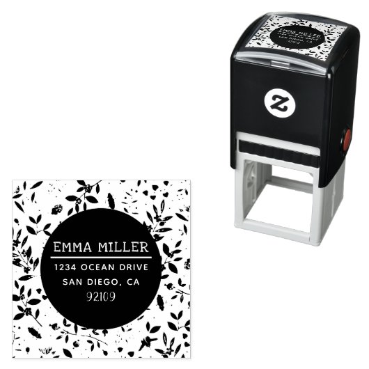 ガーデンモダンプリント名前をカスタムする差出人住所 セルフインキングスタンプ (インサイチュ)