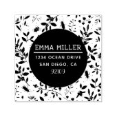 ガーデンモダンプリント名前をカスタムする差出人住所 セルフインキングスタンプ (デザイン)